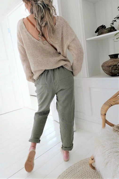 JOGGER Lin - Vert olive