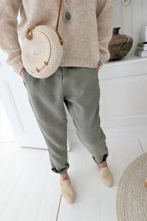 JOGGER Lin - Vert olive