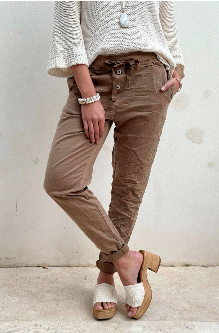 CASUAL TENCEL jogger - Caramel