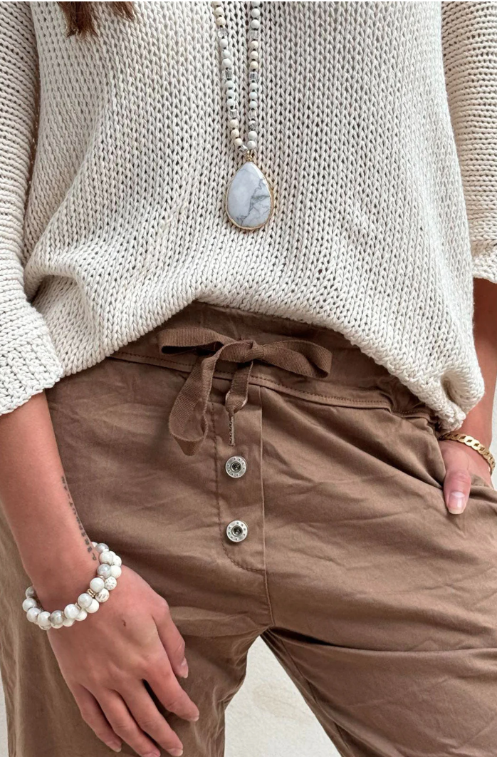 CASUAL TENCEL jogger - Caramel
