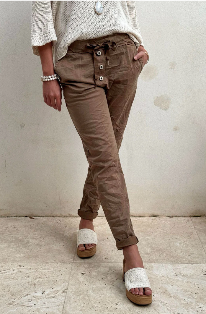 CASUAL TENCEL jogger - Caramel