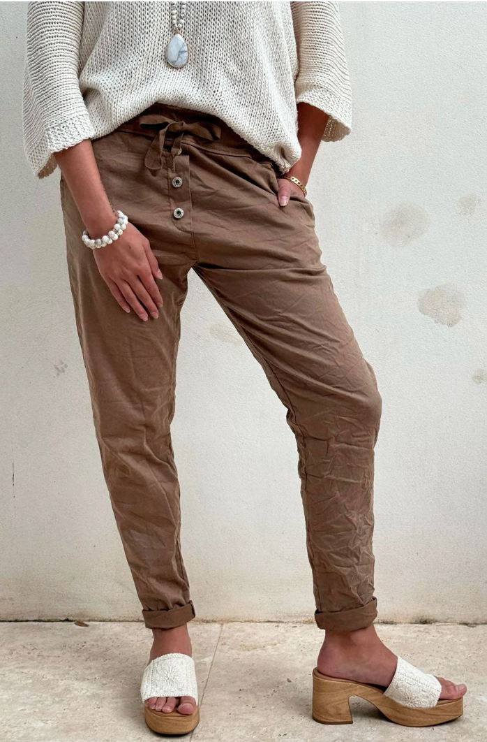 CASUAL TENCEL jogger - Caramel