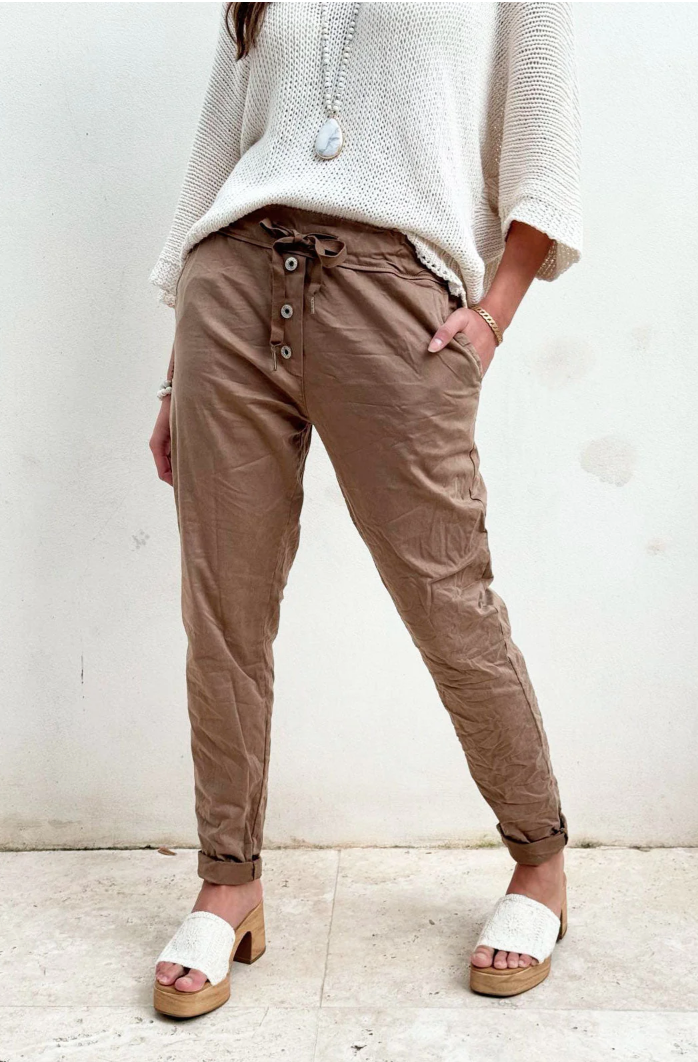 CASUAL TENCEL jogger - Caramel
