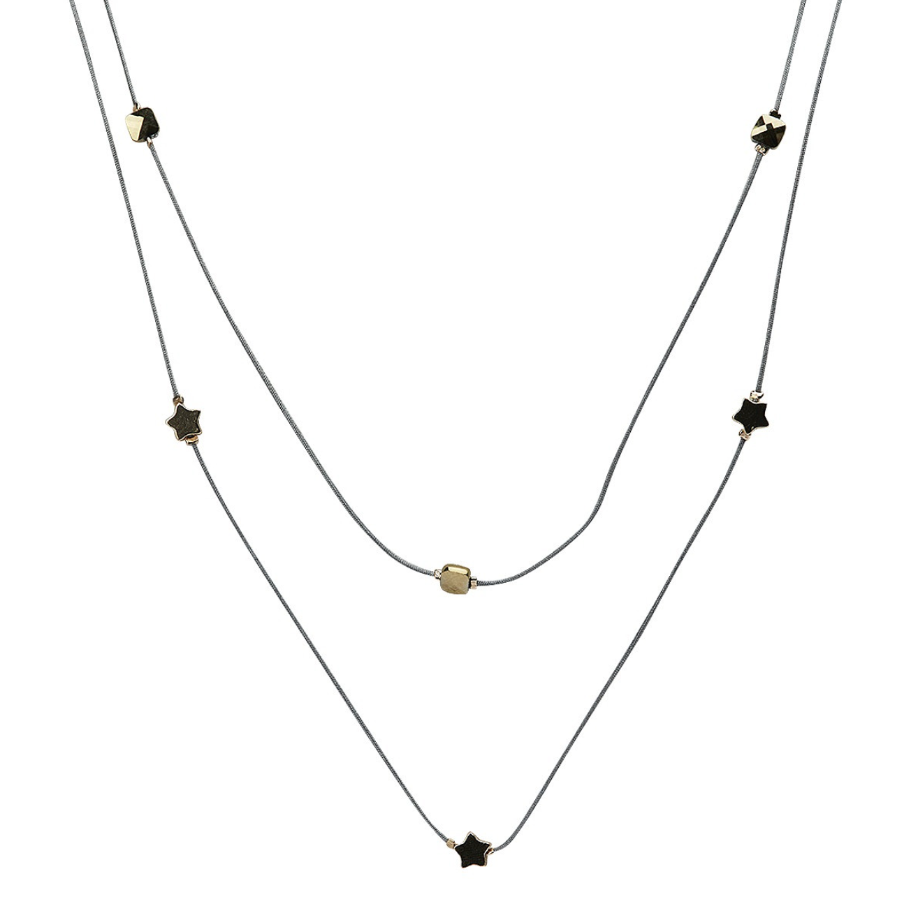 FELICIA - Collier - Gris/or