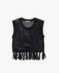 FRANGES - Haut - Noir