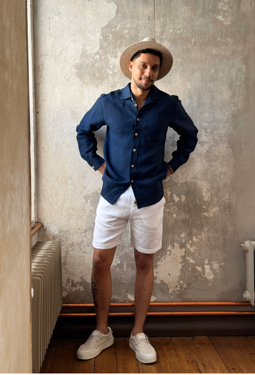 JOHN POCHES - Chemise - Navy