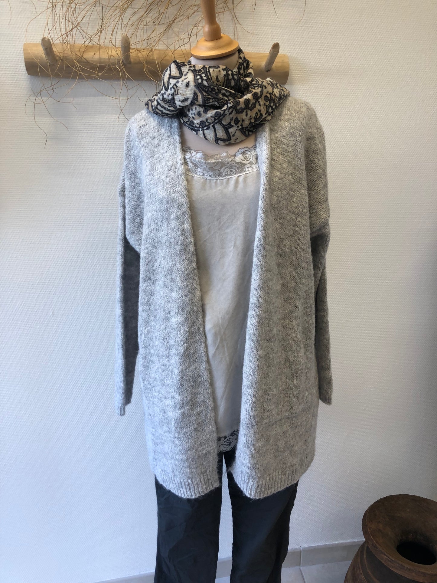 MOORISH Alpaga cardigan - Gris
