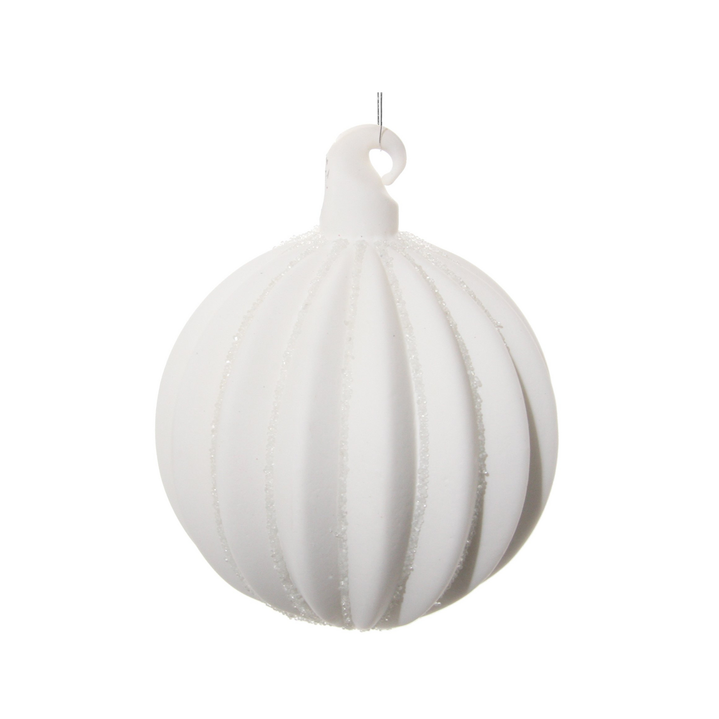 BOULE DE NOËL - Blanc/pailleté