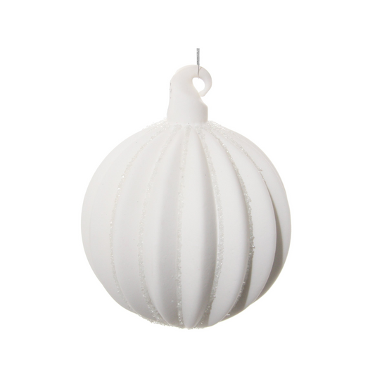 BOULE DE NOËL - Blanc/pailleté