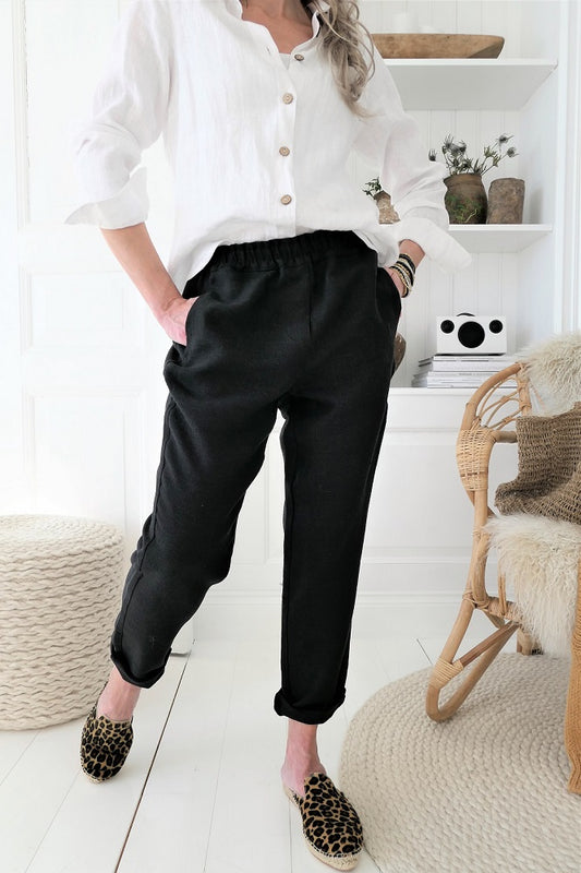 Bypias-pantalon-lin-noir-Joggers