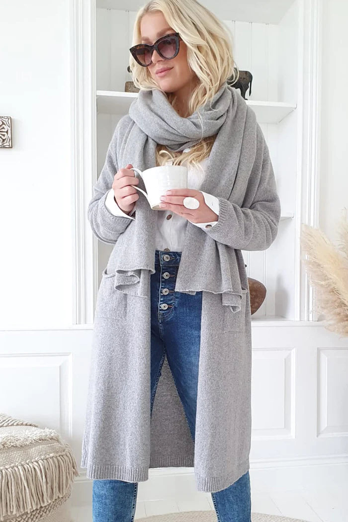 Cozy Cachemere Echarpe – Gris