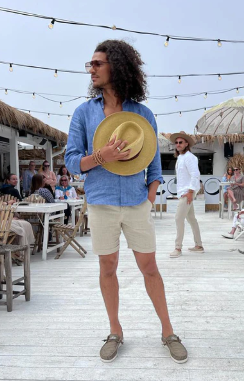 JOHN - Chemise - Bleu denim