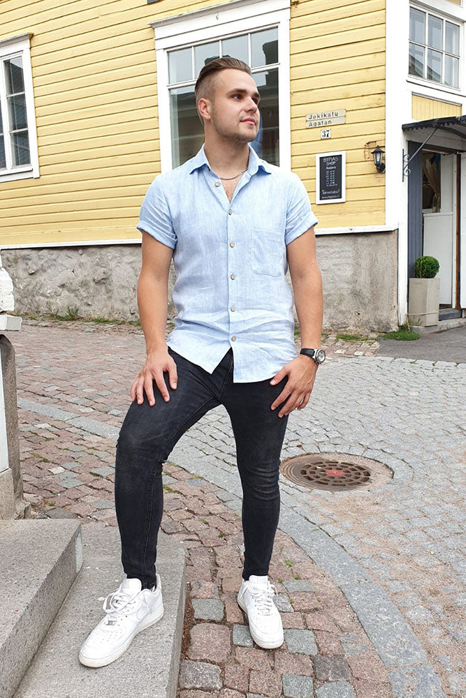 JOHAN Chemise- Oxford Blue