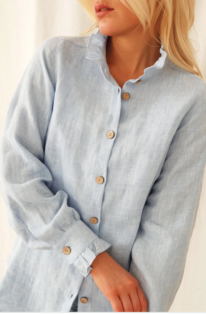 RUFFLE - Bleu oxford