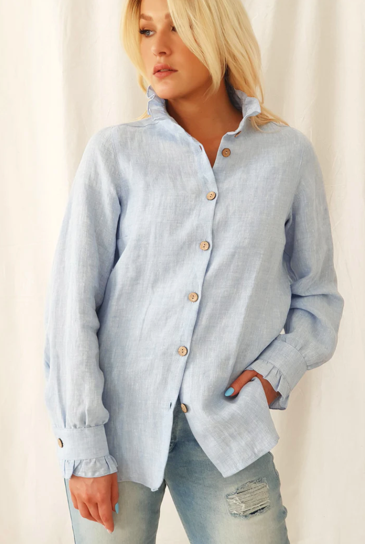 RUFFLE - Bleu oxford