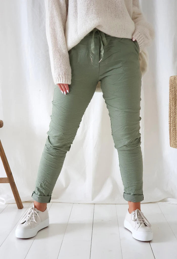 STRETCH JOGGER Pantalon - Olive