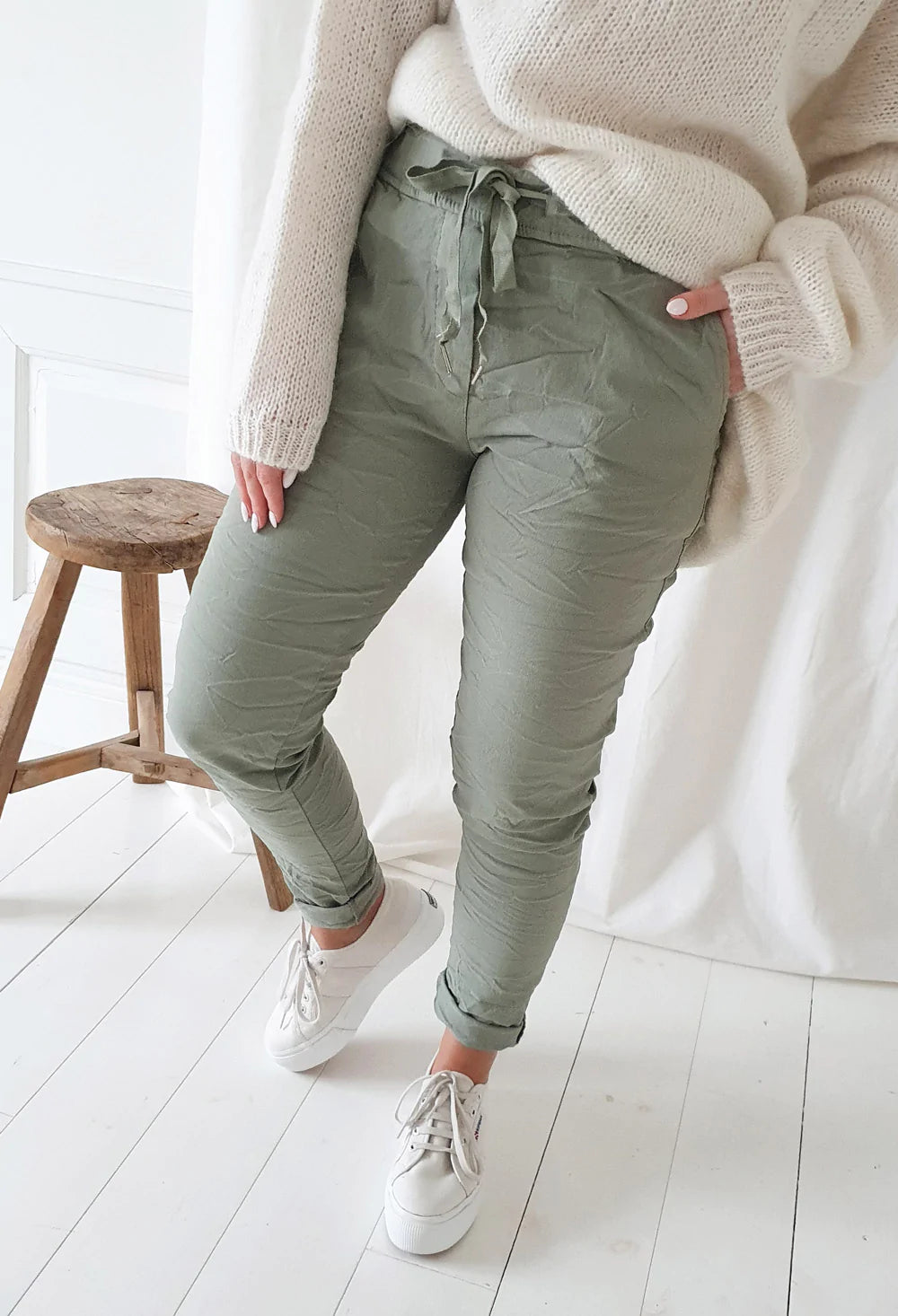 STRETCH JOGGER Pantalon - Olive