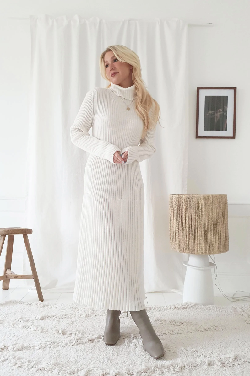ALESSIA - Robe pull - Blanc
