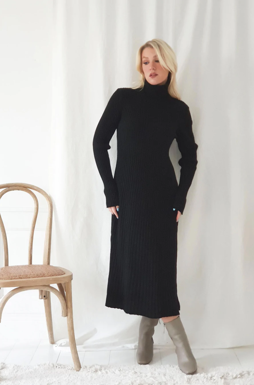 ALESSIA - Robe pull - Noir