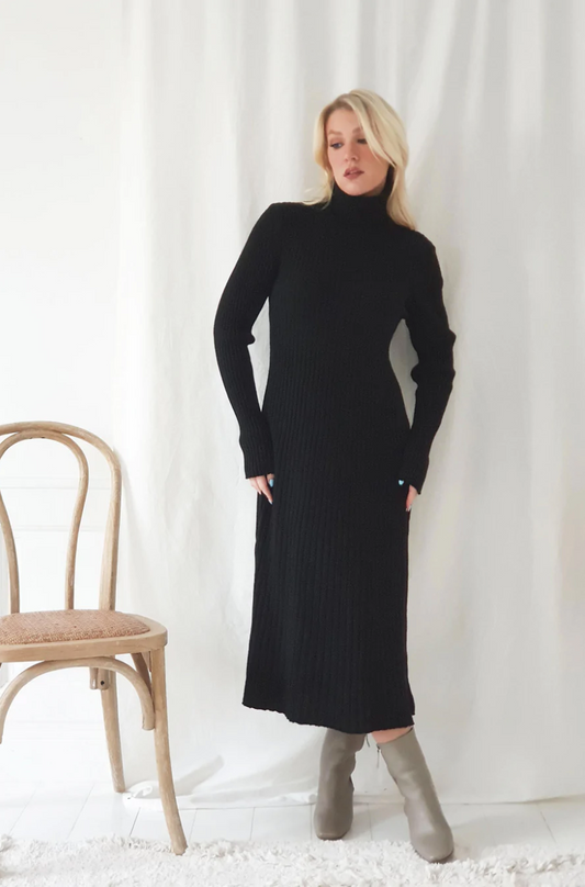 ALESSIA - Robe pull - Noir