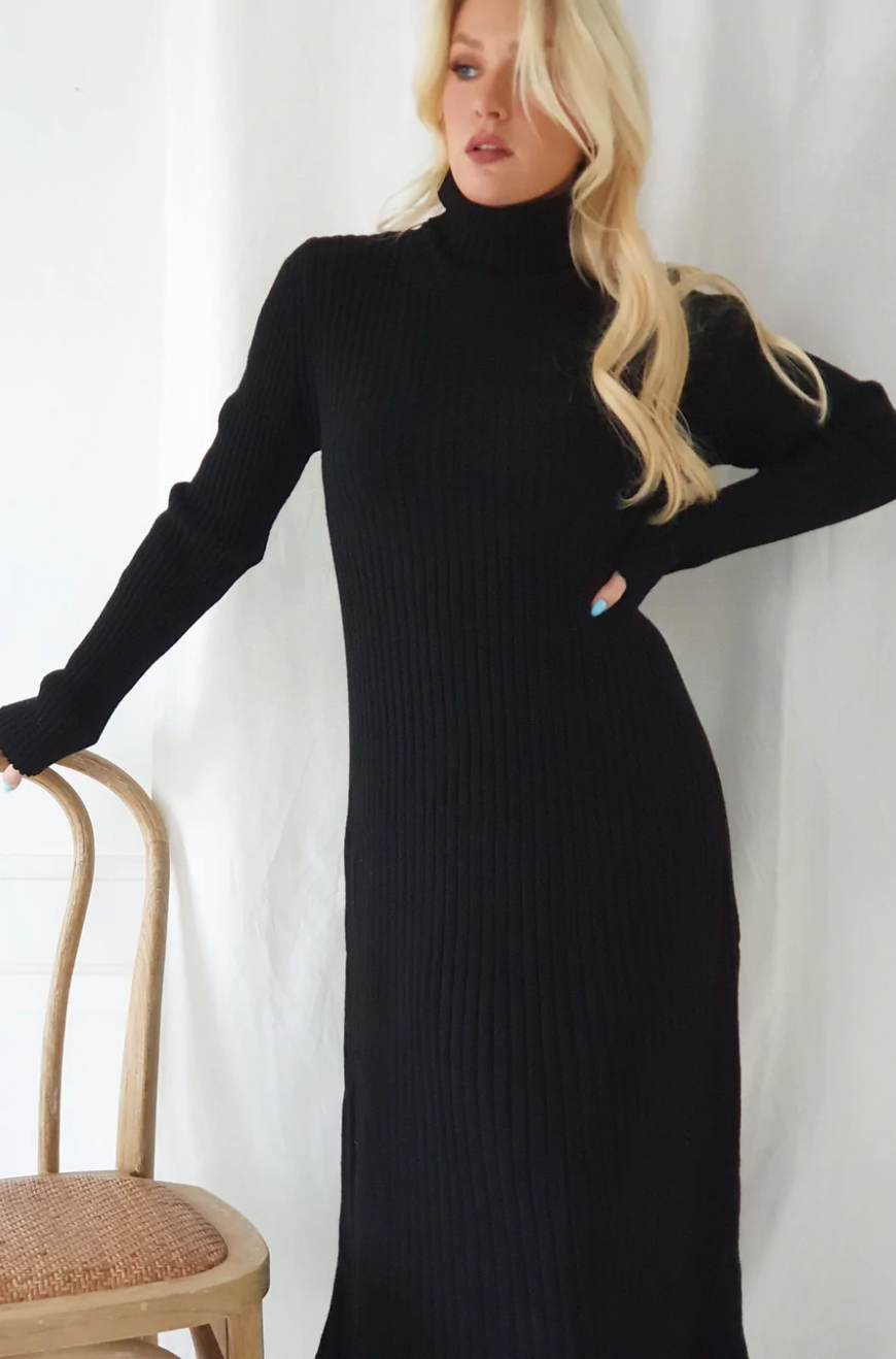 ALESSIA - Robe pull - Noir