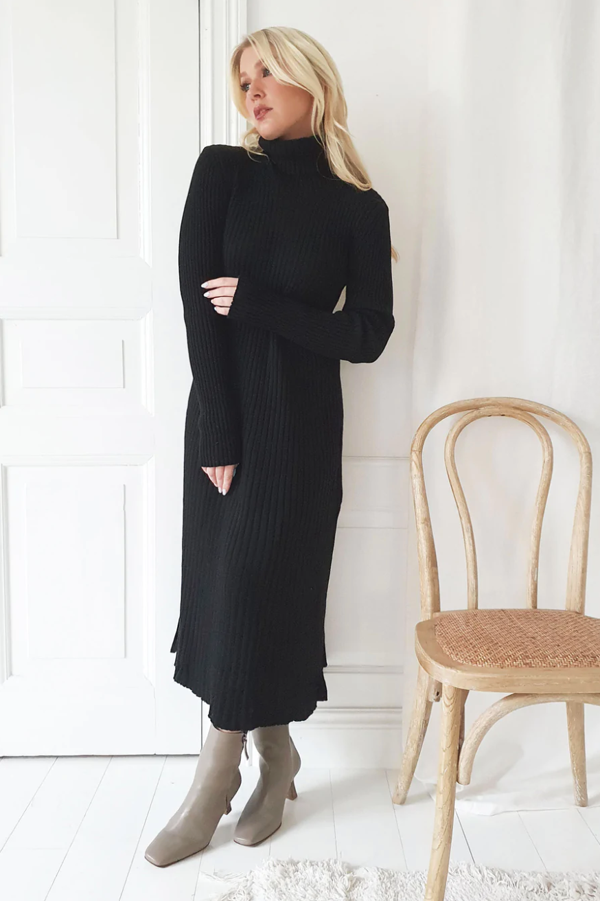ALESSIA - Robe pull - Noir