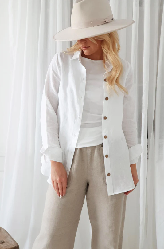 LOLA - Bamboo top - Blanc