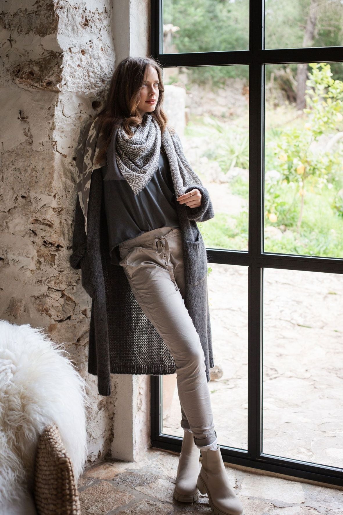 CASUAL TENCEL jogger - Taupe