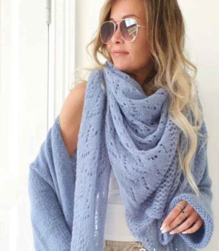 DREAMY mohair - Echarpe - Bleu