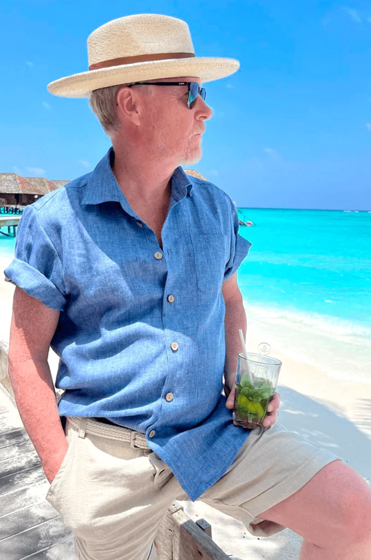 JOHAN - Chemise - Bleu denim