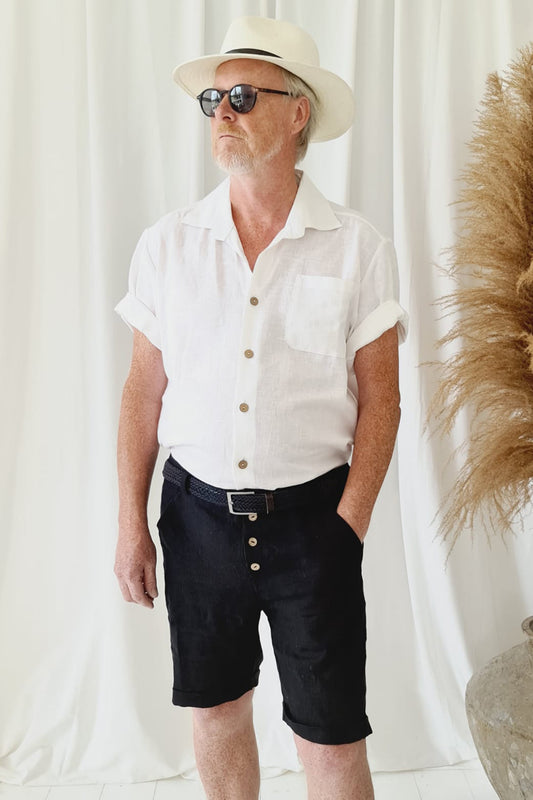 Bypias-short-homme-lin-noir-John