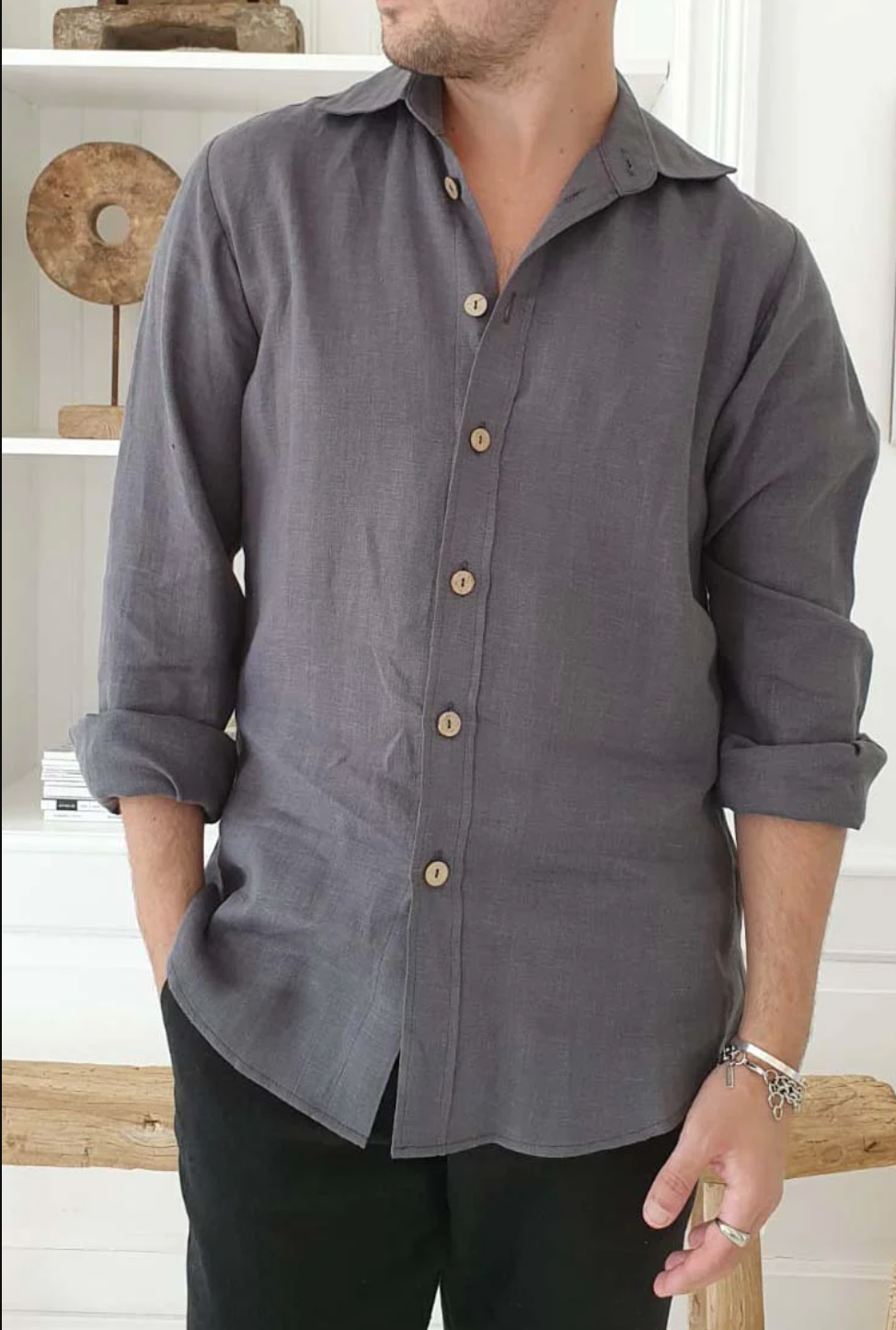 JOHN - Chemise - Graphite