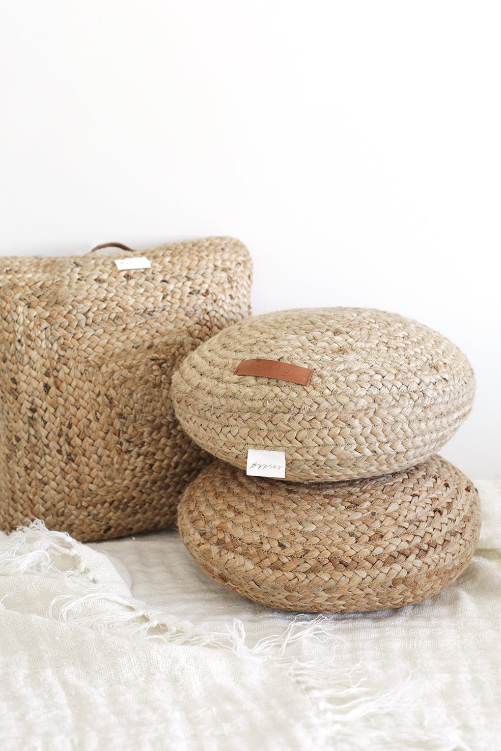 COUSSIN EN JUTE ROND