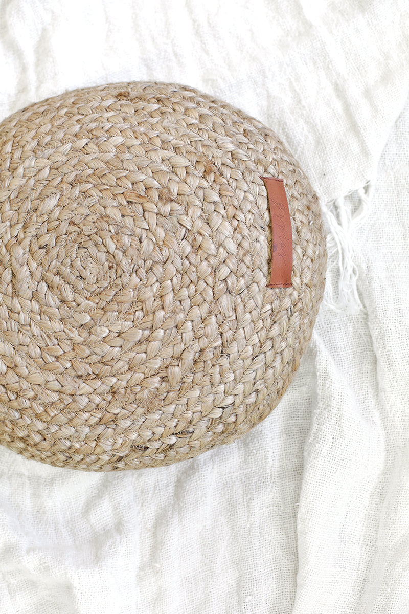 COUSSIN EN JUTE ROND