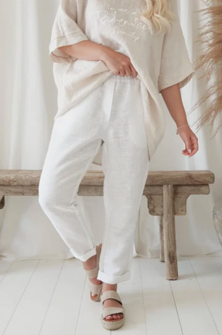 JOGGER Lin - Blanc