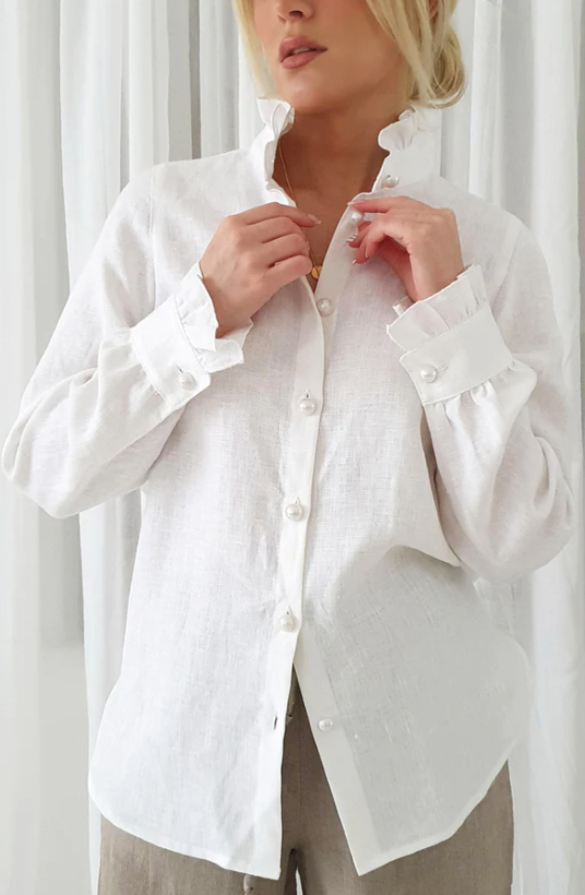 RUFFLE EXCLUSIVE - Lin blanc