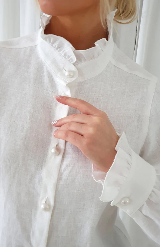 RUFFLE EXCLUSIVE - Lin blanc