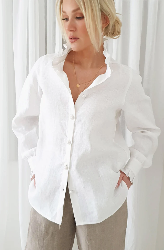 RUFFLE EXCLUSIVE - Lin blanc