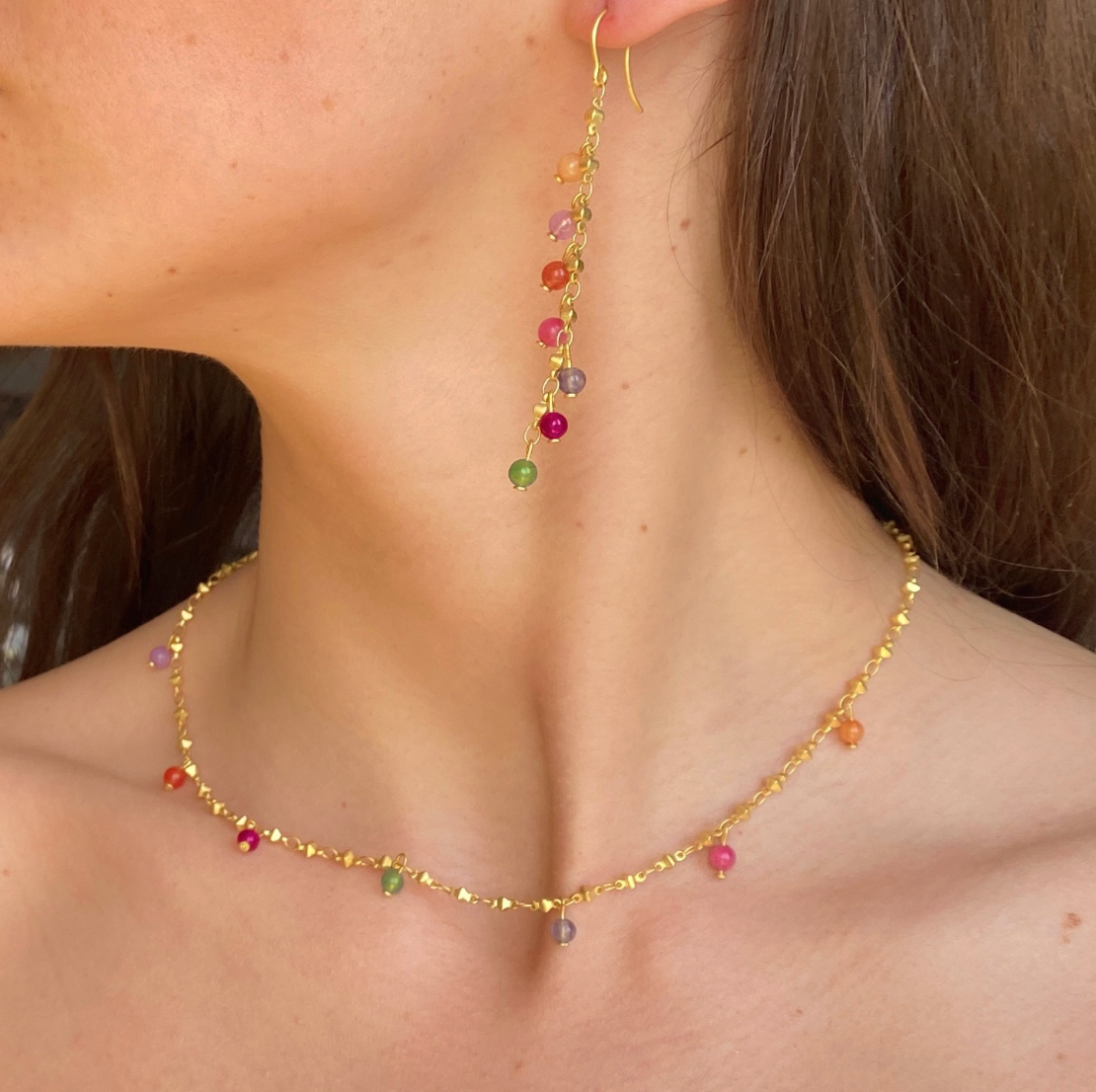 MARAIS - Collier perle couleur