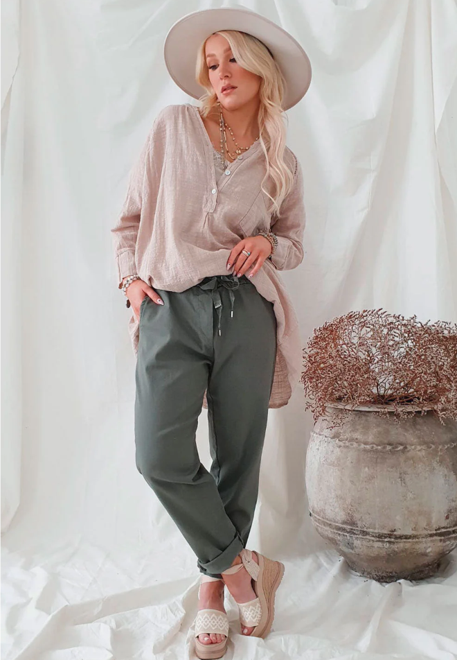 pantalon_bengaline_jogger_vert_sina_and_co_coton