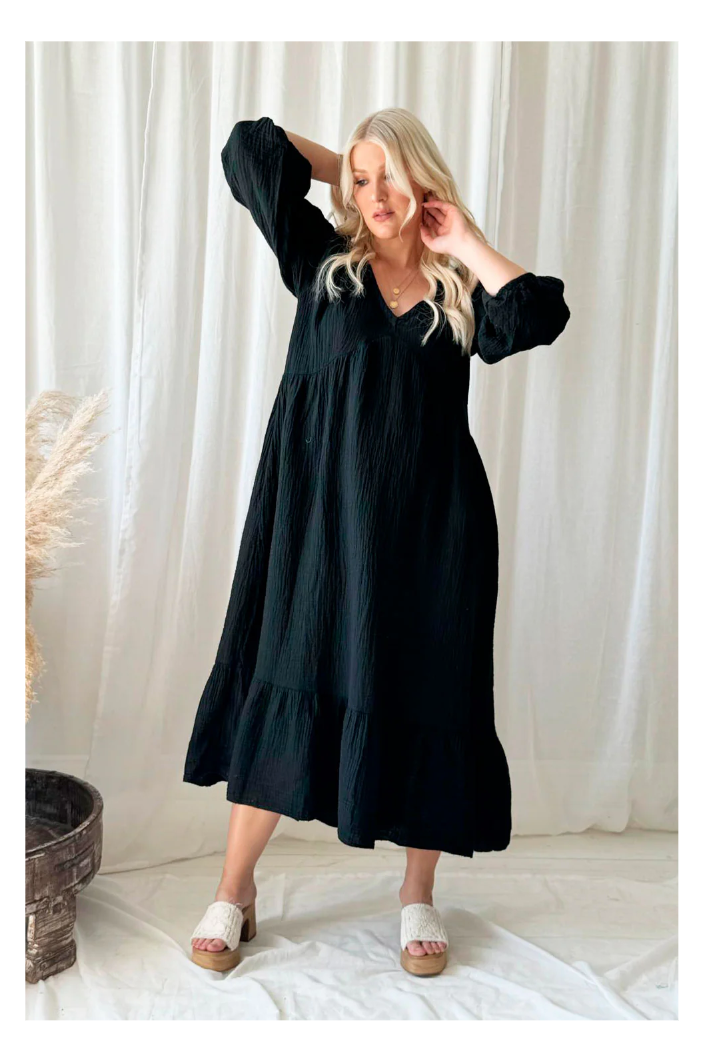 ROBE LOUELLA - Noir