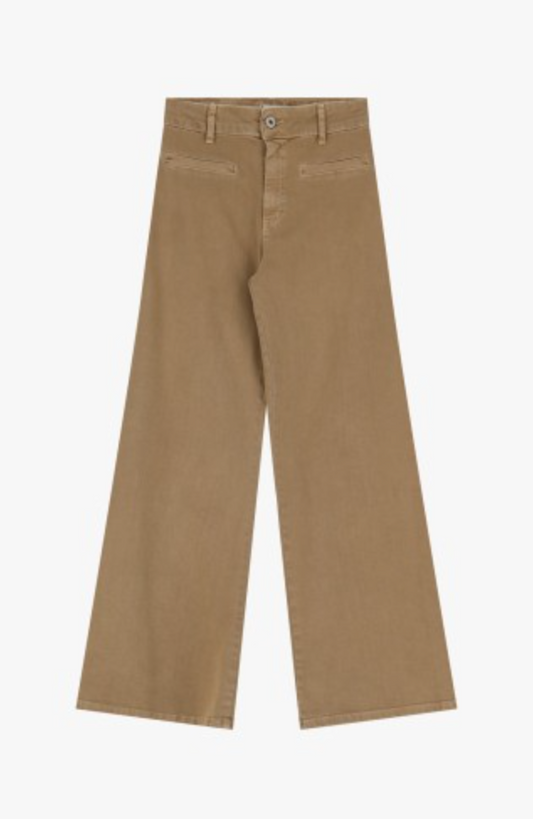 JEANS FLARE - Camel