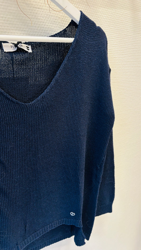 pull_coton_sina_and_co_navy_maille