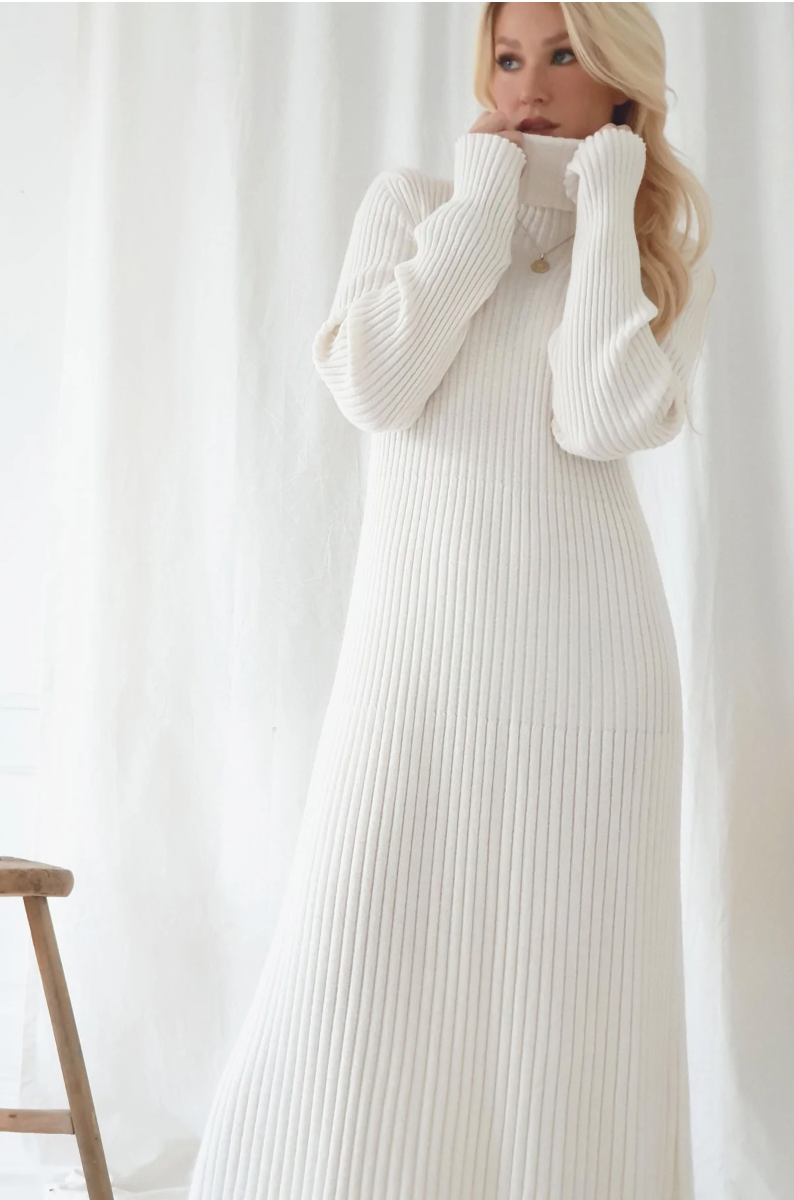 ALESSIA - Robe pull - Blanc